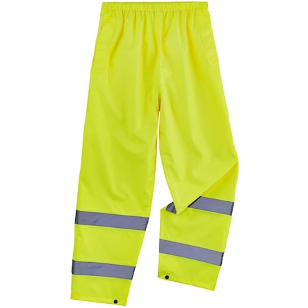 Lime S Lightweight Hi-Vis Rain Pants - Class E